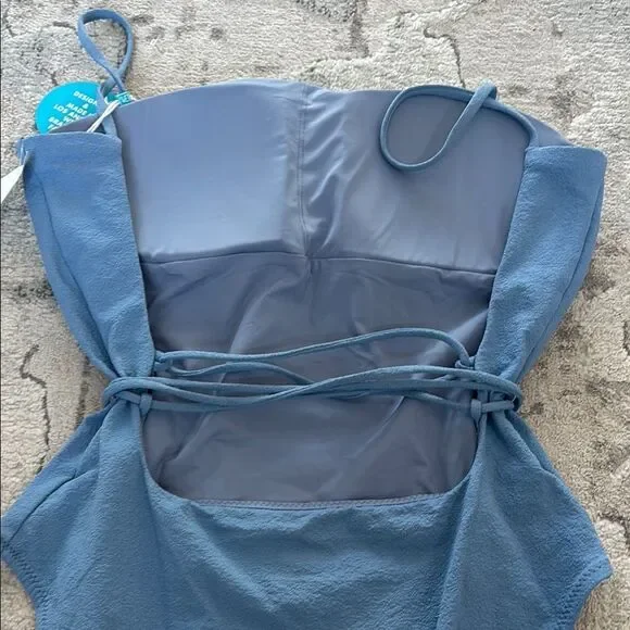 Blue One Piece Swimwear Classic Design